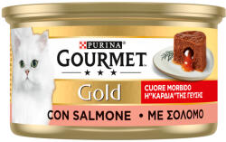 Gourmet 48x85g Gourmet Gold Melting Heart lazac nedves macskatáp 25% kedvezménnyel