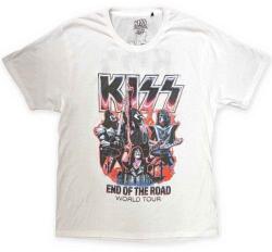 Kiss End Of The Road Band Playing (Back Print) White XL Ing (KISSTS54MW04)
