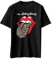 The Rolling Stones Leopard Print Tongue Black L Ing (RSTS166MB03)