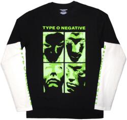 Type O Negative Faces (Sleeve Print Layered) Black & White XL Ing (TONLLST17MBW04)