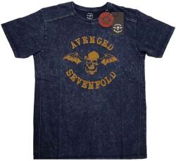 Avenged Sevenfold Logo (Wash Collection) Navy Blue L Ing (ASSWASH01MN03)