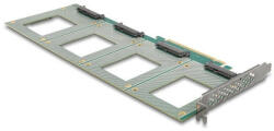 Delock PCI Express 4.0 x16 kártya - 4 x belső U. 2 NVMe SFF-8639 (90169)