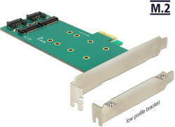 Delock PCI Express kártya & gt; 2 x belső M. 2 Key B 110 mm - Alacsony profilú