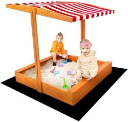 Baby Mix Fa homokozó árnyékoló tetővel Baby Mix 120x120 cm piros-fehér - pepita