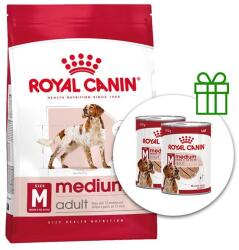 Royal Canin Medium Adult гранули за възрастни кучета от средни породи 15 кг + 2 консерви безплатно