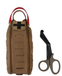 Mil-Tec IFAK Rapid Pack taktikai elsősegélytáska ollóval, dark coyote