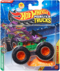Mattel Hot Wheels Monster Trucks: Battitude mașinuță monster mov 1/64 - Mattel (FYJ44/JHY44)