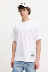 Fiorucci pamut póló Label Regular Fit T-Shirt - fehér L