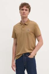 Lacoste póló férfi pamuttal - barna XL