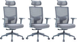 LTC 3PACK VICTORY ERGO ergonómikus irodai szék, szürke (3 db)