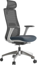 Mercury WISDOM ergonomikus irodai szék, szürke műanyag, kék szövet