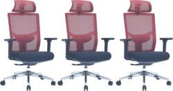 LTC 3 darabos csomag VICTORY ERGO ergonomikus irodai szék piros (3 db)