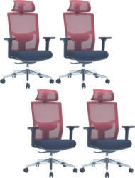 LTC 4PACK Ergonomikus irodai szék VICTORY ERGO piros (4 db)