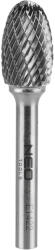 NEO TOOLS Keményfém marófej, turbómaró, E csepp, ovális, 14x22mm, szár méret 6x45mm (55-367) - szerszamparadicsom