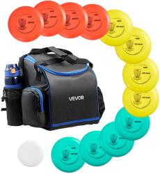 Vevor 12 darabos disc golf korongkészlet putterrel, középtalppal, driverrel és hátizsákkal