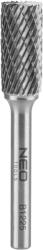 NEO TOOLS Keményfém marófej, turbómaró, B, hengeres, frontélezéssel, 12x25mm, szár méret 6x45mm (55-358) - szerszamparadicsom