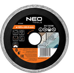 NEO TOOLS Gyémánt vágókorong 125mm vizes (57-642) - szerszamparadicsom