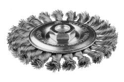 NEO TOOLS Drótkorong, tányér egyenes, sodrott 125mm INOX M14 (57-598) - szerszamparadicsom