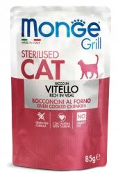 Monge Sterylised húsos borjúhús szeletek tasak 85g Grill a Monge márkától