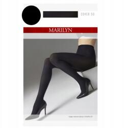 Marilyn Fekete harisnya Átlátszatlan mikroszálas 3D puha 50 Den Cover Black S/m