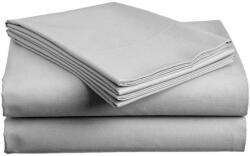  Cearsaf din bumbac 140x240 cm gri deschis, 100% bumbac