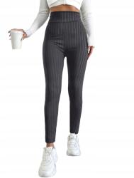  Fekete Csíkos Női Leggings Magas Derék M 1LA (sz2309292142559832-M)