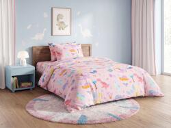  Lenjerie de pat din microfibra pentru copii DINO ISLAND colorata Dimensiune lenjerie de pat: 70 x 90 cm | 140 x 200 cm Lenjerie de pat