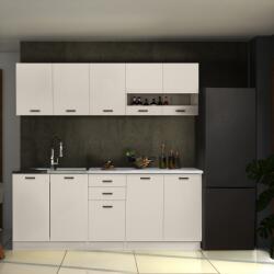 TEMPO KONDELA Mobilier de bucătărie, 2 m, caşmir/alb, ANITA NEW