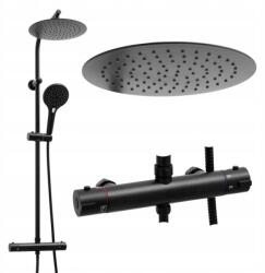 YOKA Erga Bergen Therm zuhanyszett termosztátos keverőcsappal, fekete (BP.BERGEN-THERM-25-BLK)