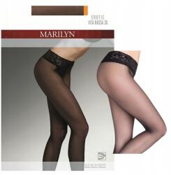 Marilyn Vita Bassa Erotic Harisnya Alacsonyított Derék Fekete 30 den Nero 5 XL (gładkie rajstopy Marilyn 30 den Nero)