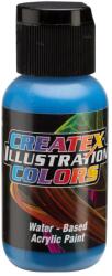 CreateX Colors Illusztrációs CMYK CYAN Világoskék airbrush festék CreateX 30 ml - 5095 CMYK Cyan () (Crea-5095.30)