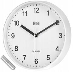 Teesa Falióra 20 cm Teesa fehér modern csendes analóg dekoratív +akkumulátor (Zegar ścienny 20 cm)