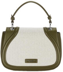 Diana&Co Geanta eleganta verde maslina cu insertie textila bej DHJ943-2 17 (DHJ943-2PTOLIVE)