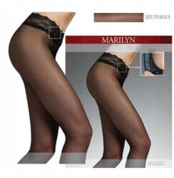 Marilyn Női harisnya, bézs, csipkés, 15 Den, alacsony derék, Erotic Vita Bassa, fekete 2 S méret (HHHEVTBBL2)