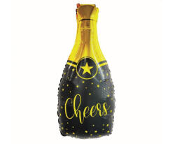 GoDan B&C Champagne Cheers, Pezsgős üveg fólia lufi 76 cm (MLG185492)