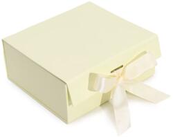  Közepes méretű, krém színű ajándék doboz - 20 cm (FPGB-05)