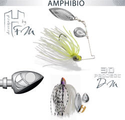 Herakles SPINNERBAIT AMPHIBIO TANDEM 3/8oz 10.5gr Ghost White