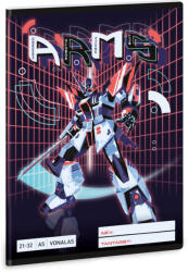 Ars Una A. R. M. S. robotos tűzött füzet A/5, 32 lap vonalas (21-32), Ars Una (ARS-53625366) - mesescuccok
