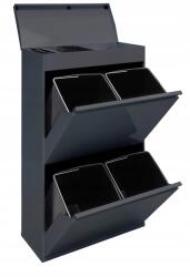  Arregui Top 4 antracitszínű szemetes 97, 5x58, 6x24, 5 cm Szemeteskosár (CR624-B)