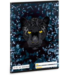 Ars Una Black Panther tűzött füzet A/5, 32 lap kockás, Ars Una, fekete párduc (ARS-53635297) - officetrade