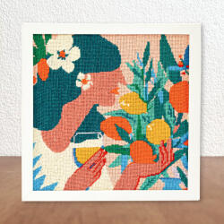 Milpoint - Hölgy Citrusokkal - goblein hímzés csomag