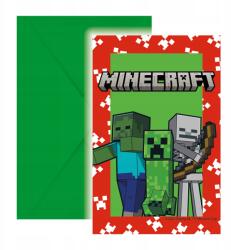 Procos Születésnapi meghívó borítékkal gyerekeknek Minecraft 6 db-os