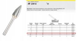 Klingspor Fémmaró Hf 100 G FI=8, 0x19mm Trzp (K296066)