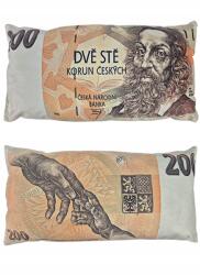  Díszpárna 200 Czk bankjegy 28x53cm (4AD00062)