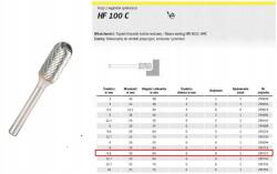 Klingspor Fémmaró Hf 100 C FI=9, 6x19mm Szár 6mm Hengeres-gömbölyű (K295727)