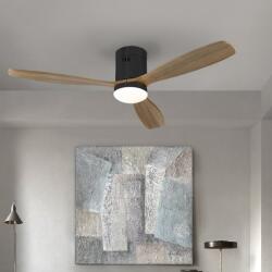 Schuller Valencia Lustra LED cu Ventilator si telecomanda Siroco D-132cm negru/nuc (SV-329514D)