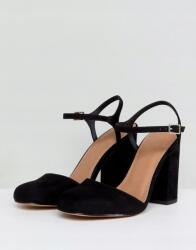 Asos Design Fekete Félcipő 40 4CA Oszloppal És Pánttal (6910332)