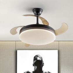 Schuller Valencia Lustra LED cu Ventilator si telecomanda, lame retractabile Vento negru/bronz (SV-168328D)