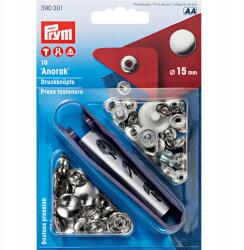 Prym Pattintós készlet 15mm nikkel műszer Prym Anorak 10db (niklowe zatrzaski)