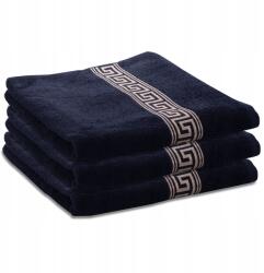  Törölköző Greek 50 x 90 cm fekete, 100% pamut (TEXTILOMANIE)